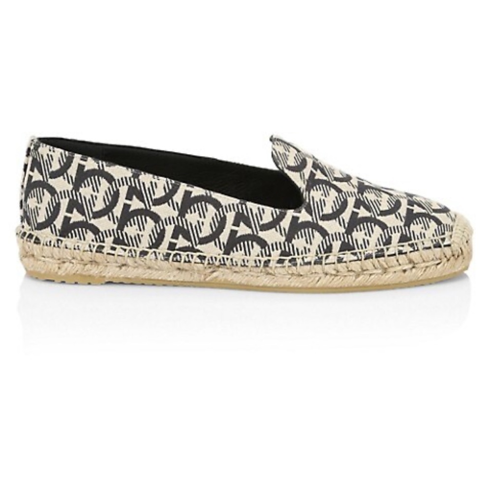 Salavatore Ferragamo Sue Logo Canvas Espadrilles